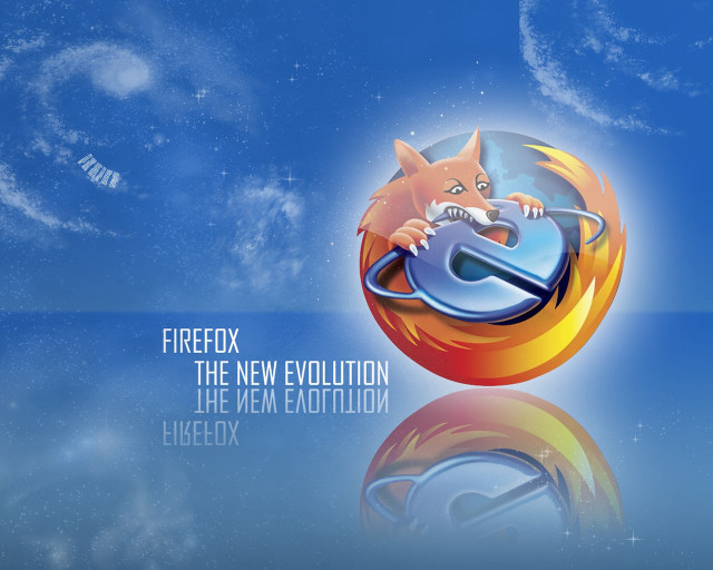 Firefox logo cat mouse middle free wallpaper for desktop - medium preview image