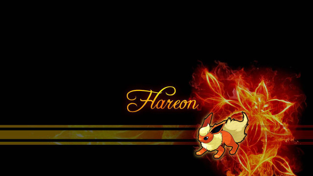 Fire pokemon logo black yellow free wallpaper for desktop - medium preview image