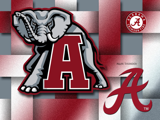 Alabama university elephant checkered background free wallpaper for desktop - medium preview image