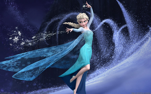 Frozen princess blue dress snowflake #2 free wallpaper for desktop - medium preview image