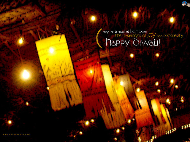 Happy diwali lights ceiling building free wallpaper for desktop - medium preview image