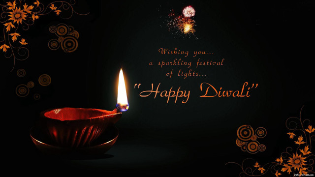 Lit candle happy diwali dark #2 free wallpaper for desktop - medium preview image