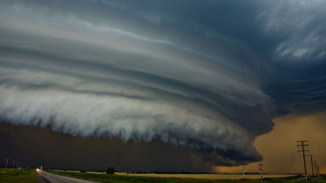 Storm cloud road distance sky free wallpaper for desktop - medium preview image