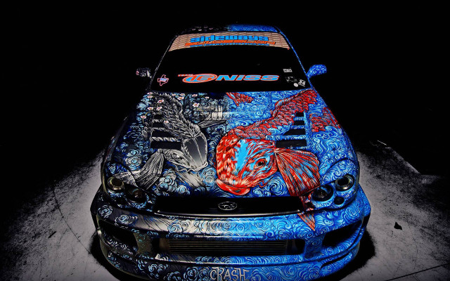 Car fish paint hood dark free wallpaper for desktop - medium preview image