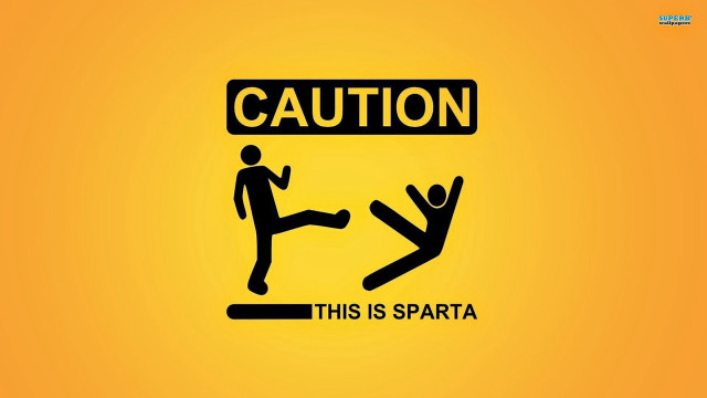 Yellow sign kick person air free wallpaper for desktop - medium preview image