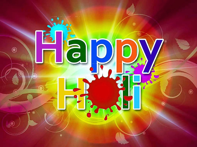 Happy holi colorful background paint free wallpaper for desktop - medium preview image