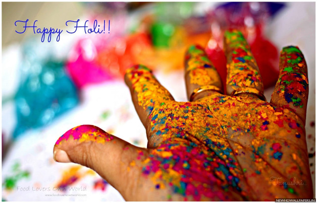 Colorful hand paint happy fall free wallpaper for desktop - medium preview image