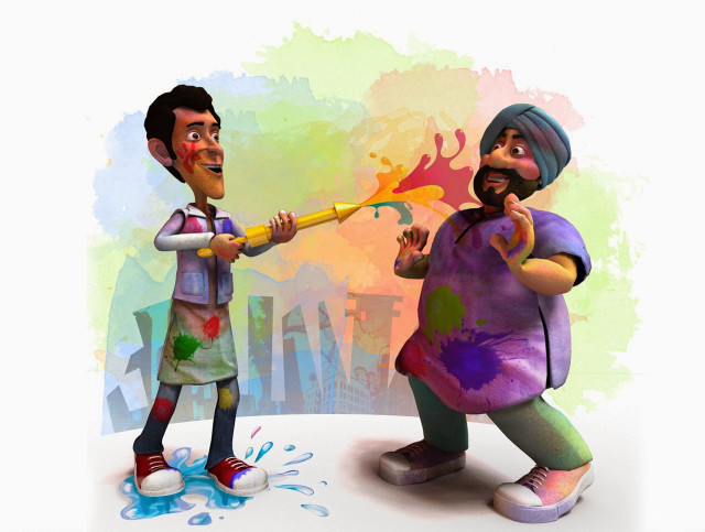 Cartoon characters baseball bat paint free wallpaper for desktop - medium preview image