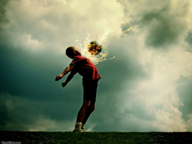 Man throwing ball fireball hand #4 free wallpaper for desktop - medium preview image