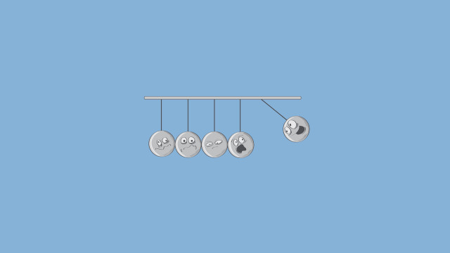 Metal discs hanging wire blue free wallpaper for desktop - medium preview image