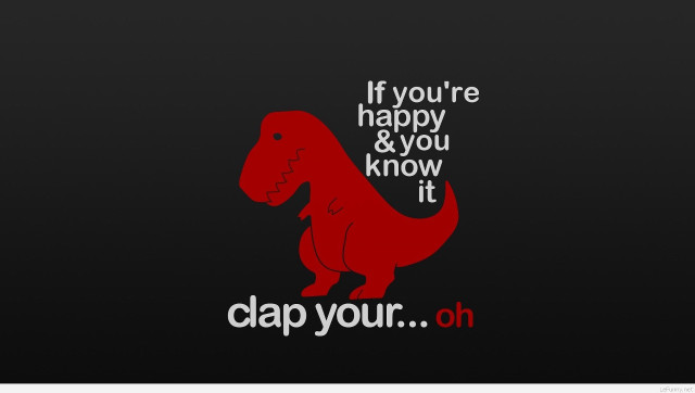 Red dinosaur black background quote free wallpaper for desktop - medium preview image