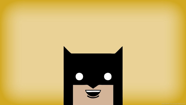 Batman mask smile yellow background #2 free wallpaper for desktop - medium preview image