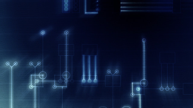 Blue background lines arrows clock free wallpaper for desktop - medium preview image