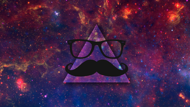 Space triangle mustache glasses stars free wallpaper for desktop - medium preview image
