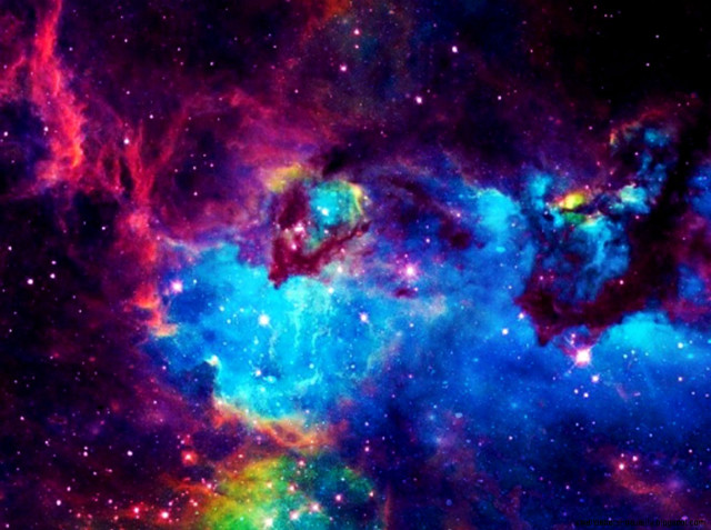 Colorful space stars black background #2 free wallpaper for desktop - medium preview image