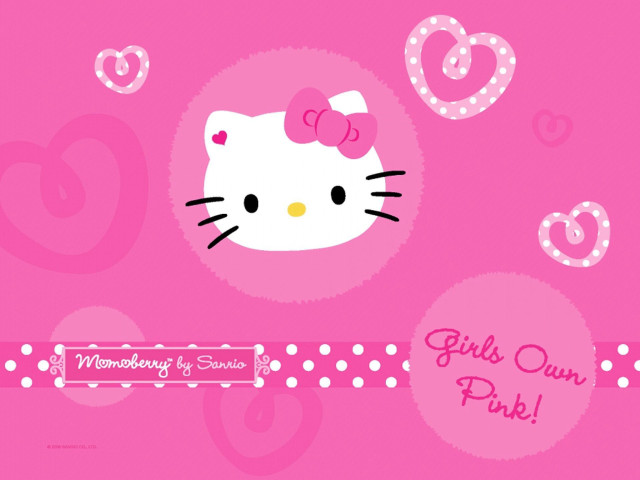 Hello kitty wallpaper hearts bow free wallpaper for desktop - medium preview image