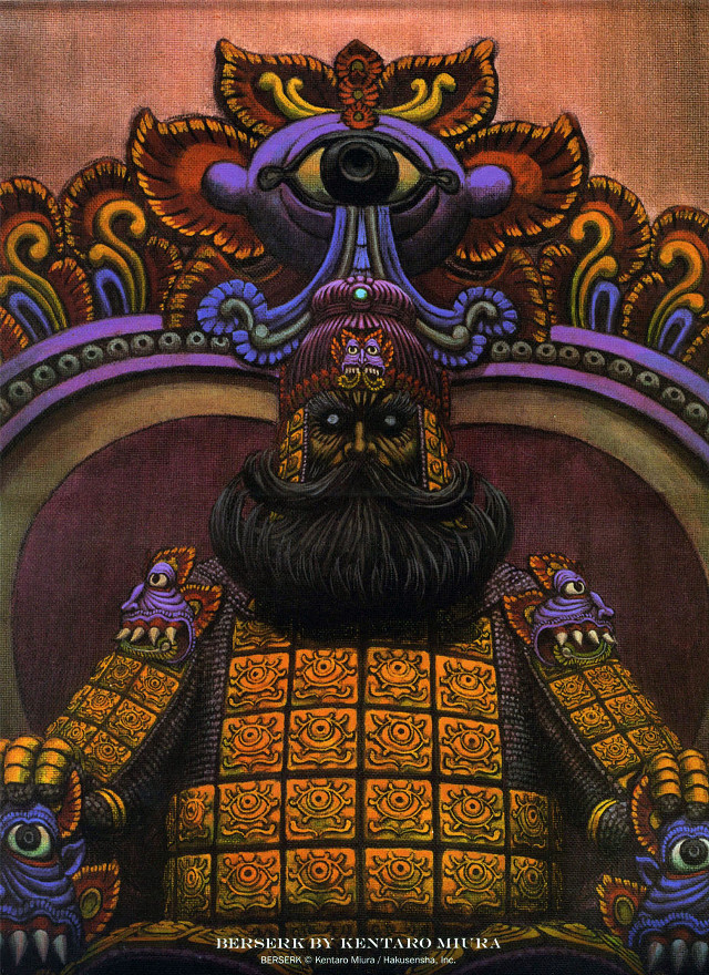 Bearded man large mask painting free wallpaper for mobile - medium preview image