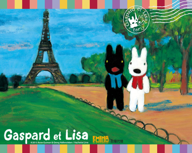 Rabbits eiffel tower paris painting free wallpaper for desktop - medium preview image