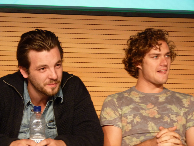 Two men sitting screen water free wallpaper for desktop - medium preview image