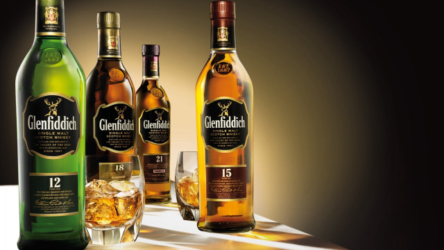 Three bottles alcohol glass ice free wallpaper for desktop - medium preview image