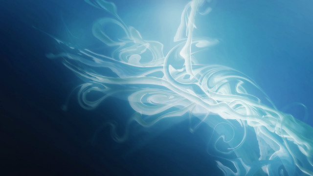 Blue background white swirl light free wallpaper for desktop - medium preview image
