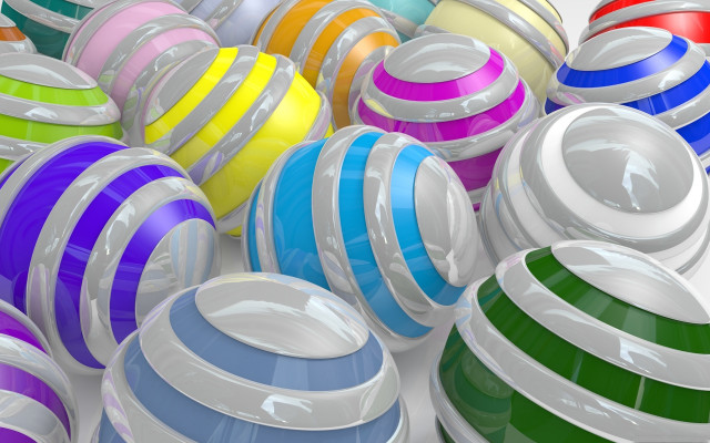 Colored balls pile white surface free wallpaper for desktop - medium preview image