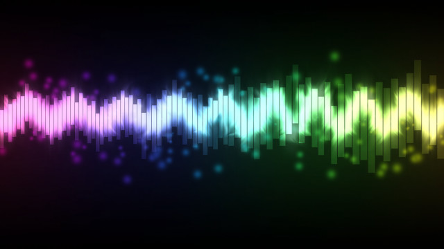 Colorful sound wave black background #3 free wallpaper for desktop - medium preview image