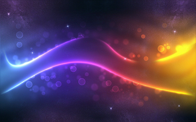 Colorful blurry wave stars aurora free wallpaper for desktop - medium preview image
