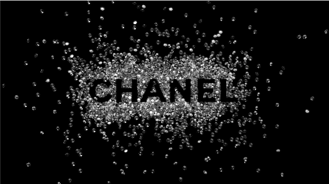 Chanel logo dark water bubbles free wallpaper for desktop - medium preview image
