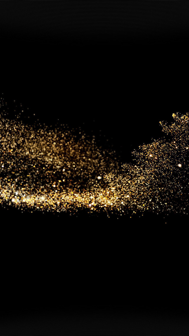 Black gold glitter kinetic particles free wallpaper for mobile - medium preview image