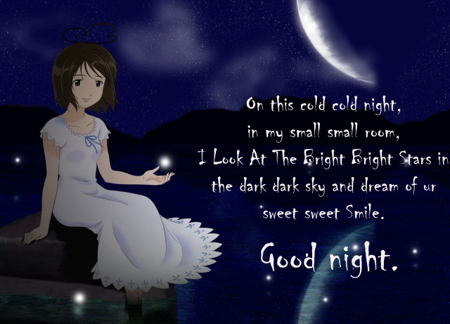 Girl sitting rock moon poem free wallpaper for desktop - medium preview image