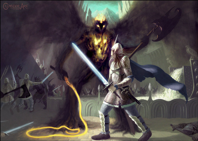 Man knight outfit sword demon free wallpaper for desktop - medium preview image