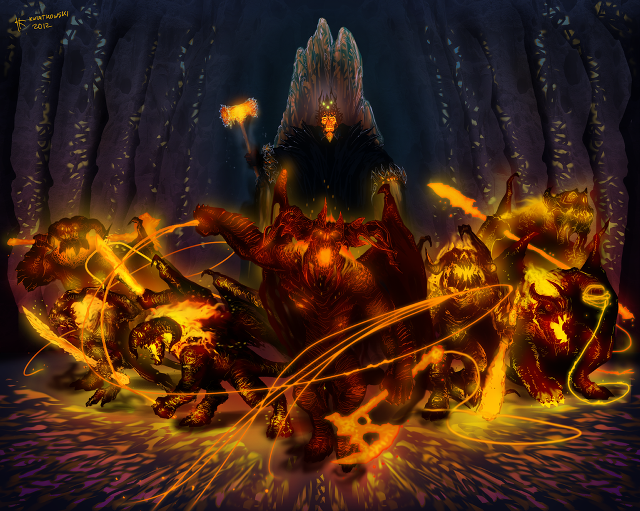 Fire breathing monster flames dark free wallpaper for desktop - medium preview image