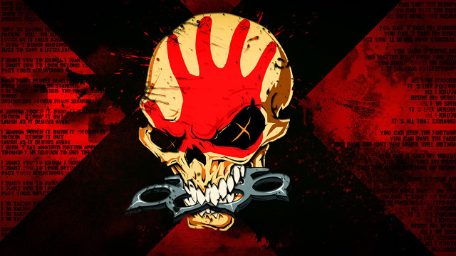 Skull red hand face background free wallpaper for desktop - medium preview image