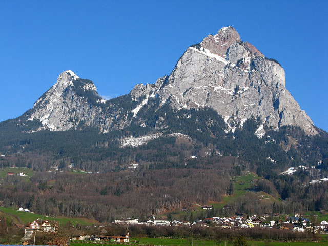 Mountain village lake boat water free wallpaper for desktop - medium preview image