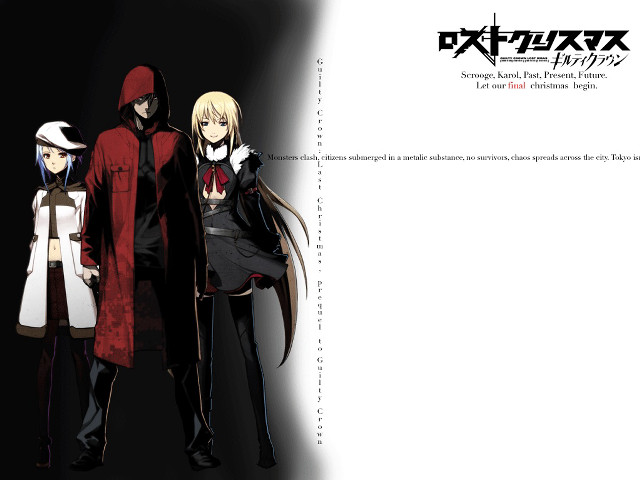 Anime couple black background white free wallpaper for desktop - medium preview image