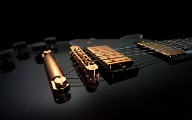 Guitar closeup microphone picker neck free wallpaper for desktop - medium preview image