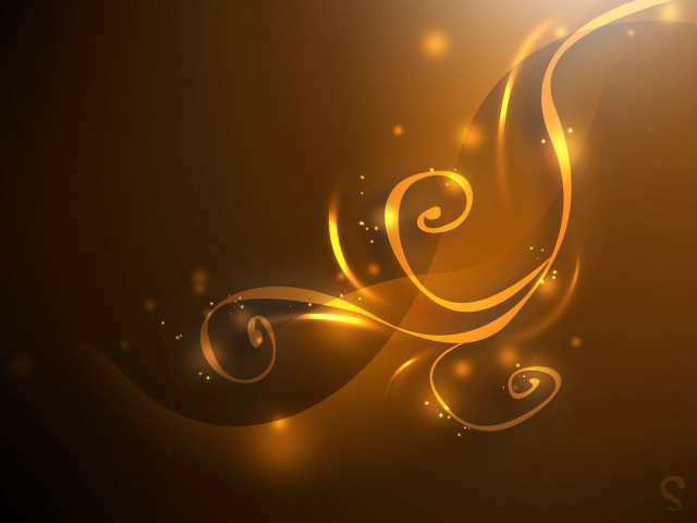 Shiny gold swirl background light free wallpaper for desktop - medium preview image
