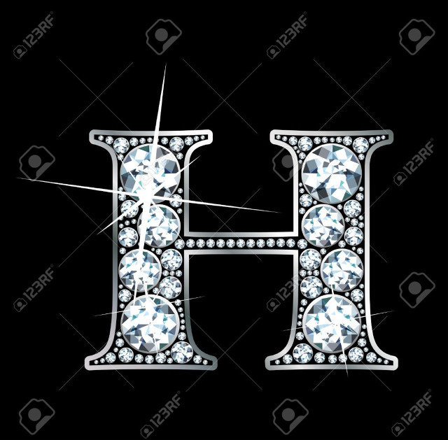 Diamond letter h black background free wallpaper for tablet - medium preview image