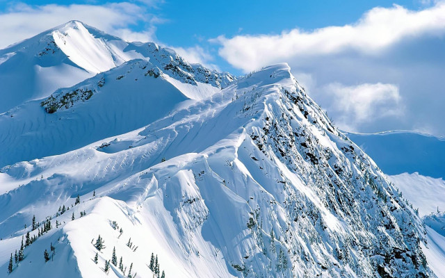 Snowy mountain sky clouds background #5 free wallpaper for desktop - medium preview image