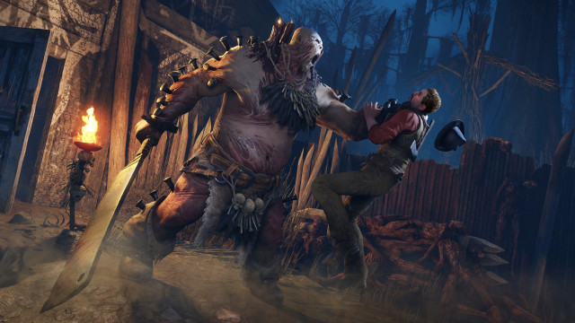 Man costume sword dark forest free wallpaper for desktop - medium preview image