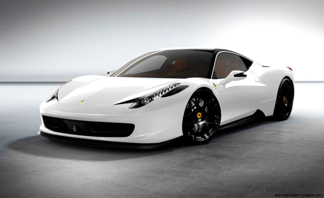 White sports car room light free wallpaper for desktop - medium preview image