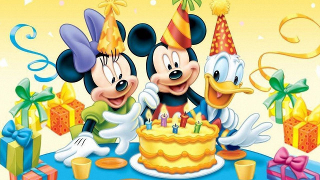 Mickey mouse couple cake candles free wallpaper for desktop - medium preview image