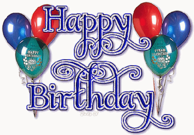 Happy birthday card balloons blue free wallpaper for desktop - medium preview image