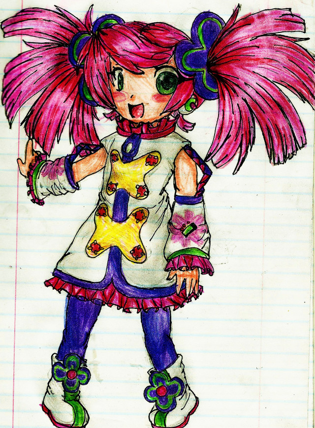 Girl pink hair hat roller free wallpaper for mobile - medium preview image