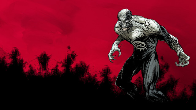 Man red background bloody face free wallpaper for desktop - medium preview image