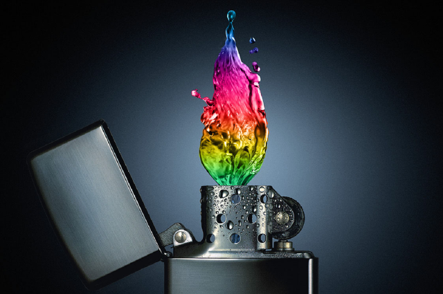 Colorful object lighter holder water free wallpaper for desktop - medium preview image