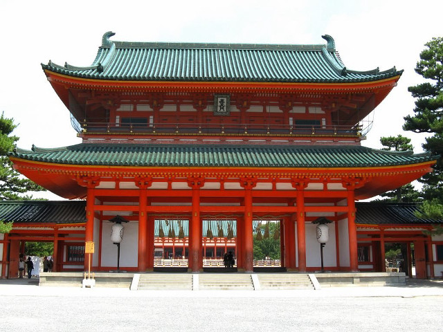 Tall red building green roof free wallpaper for desktop - medium preview image