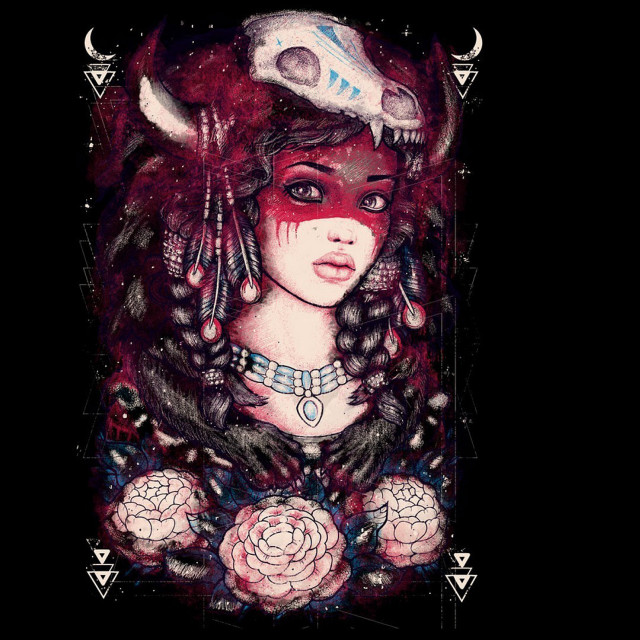 Woman strange hat feather flower free wallpaper for tablet - medium preview image