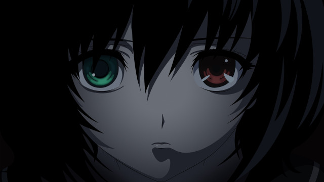 Girl green eyes black hair #2 free wallpaper for desktop - medium preview image